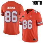 Youth Florida Gators #86 Andres Saldivar NCAA Jordan Brand Orange Authentic Stitched College Football Jersey MFW5162HC